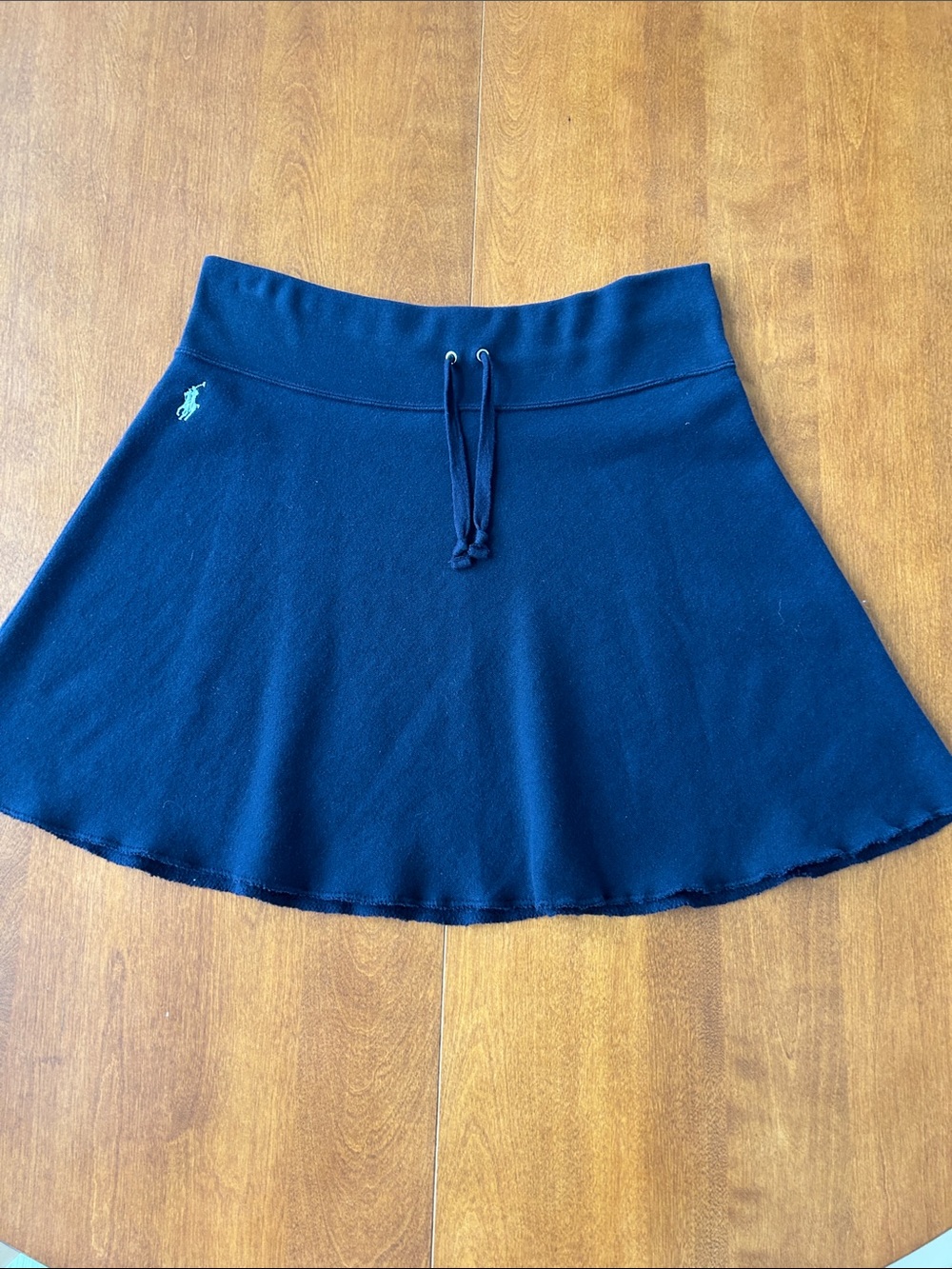 Ralph Lauren black Circle Skater Skirt with Drawstring Waist